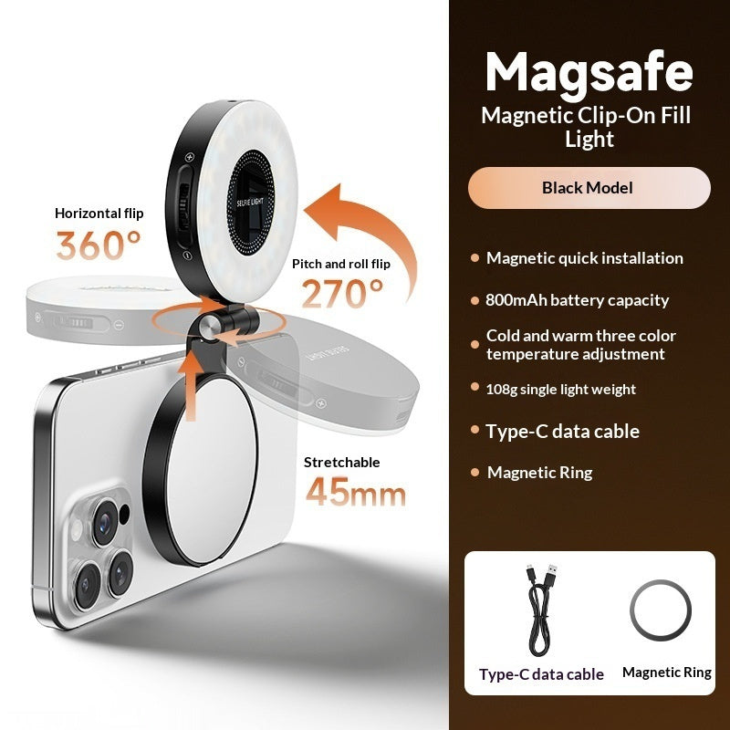Magnetic Ring Light For Selfie Photography Portable Beauty Lighting