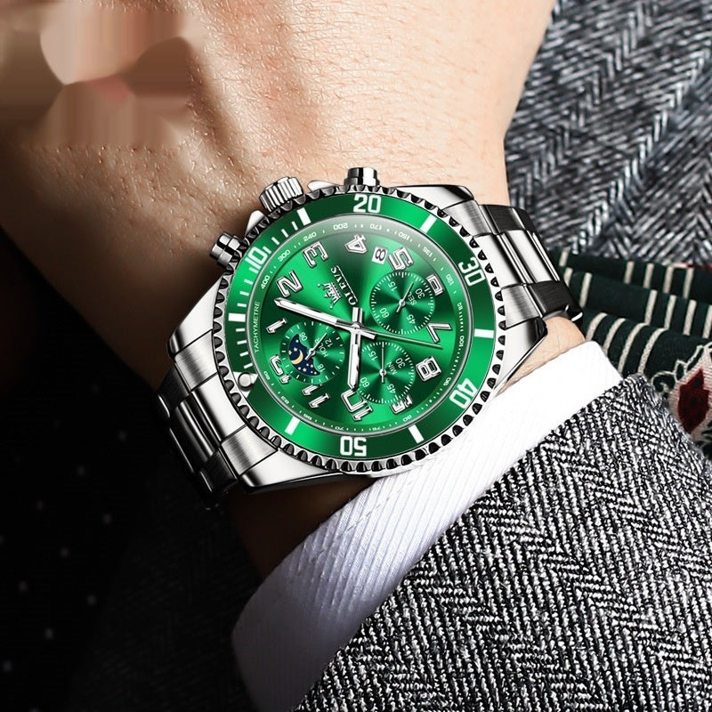 Men's Sports Steel Belt Watch | Multi-Function Wristwatch in 8 Colourways