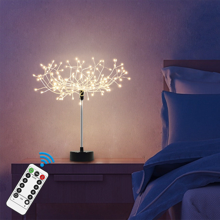 LED Decorative Tree Table Lamp – 120 LEDs, Remote Control & 8 Lighting Modes