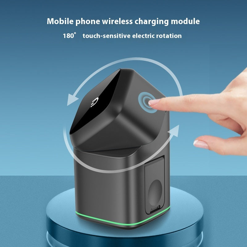 3-in-1 Magnetic Wireless Charging Stand | 180° Rotating Phone Charger