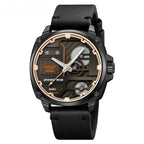 Skmei Men's Quartz Watch - Large Dial, 30M Waterproof, Leather Belt