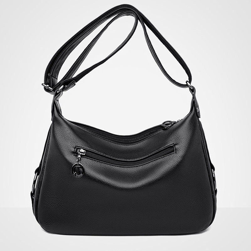 Women's Large Capacity Shoulder Bag – Soft PU Leather Crossbody Tote Handbag