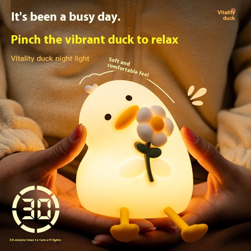 Vitality Duck Night Light PP-D03 | 1200mAh | Healing Soft Light | Phone Stand | USB Rechargeable