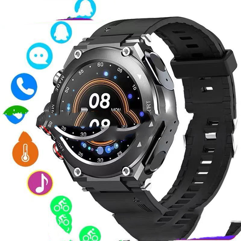 Smart Bracelet Watch – 2.4" Screen, Temperature Detection, Local Music & Health Monitoring