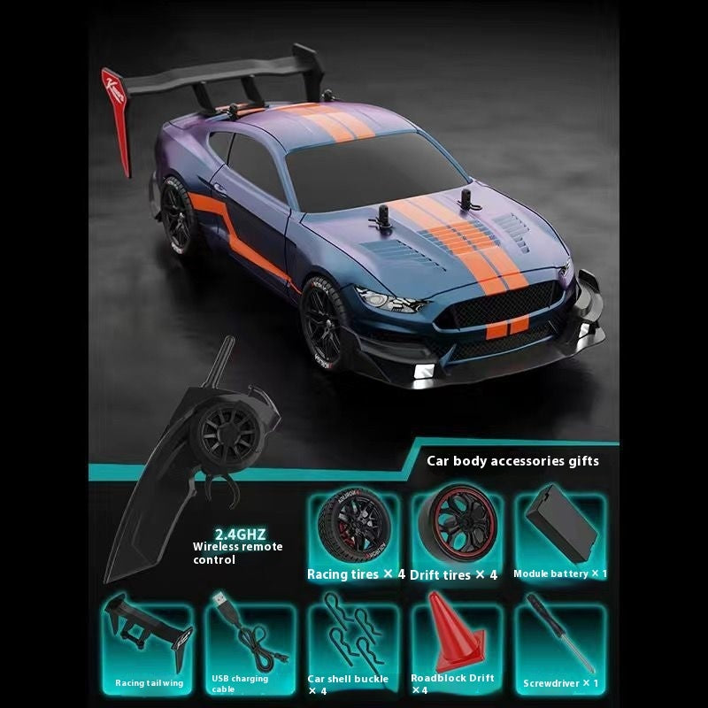 RC 4WD Drift Car 1:14 Scale - 2.4G Remote Control Racing Car with LED Lights & Rechargeable Battery
