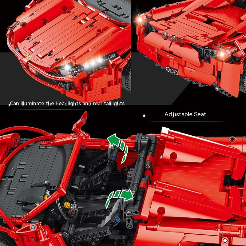 Red Spider Sports Car Building Block Toy – 2083pcs APP & Remote Control Electric RC Set