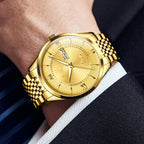 Men's OLEVS Automatic Mechanical Watch – Double Calendar | 41mm | 30m WR | Steel Strap | 3 Styles | Hooriva
