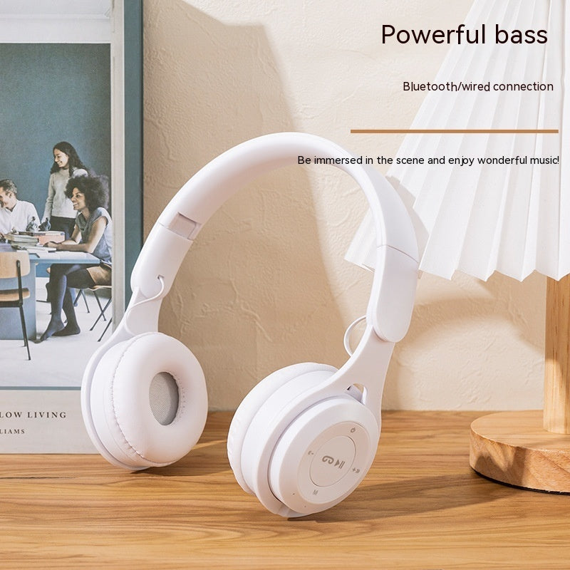 سماعة رأس لاسلكية قابلة للطي بصوت جهير إضافي