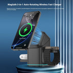 Magnetic Wireless Charging Stand | 180° Rotating Type-C Phone Charger