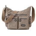 Women's Waterproof Nylon Crossbody Bag – Retro Messenger Shoulder Bag with Multi-Pockets