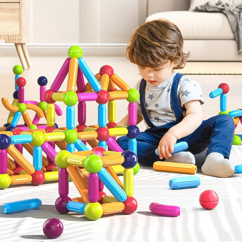 Magnetic Building Blocks Educational Toy Set | 14 to 149 Pieces | Kids STEM Construction Toy