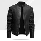 Men's PU Faux Leather Jacket | Slim Fit, Waterproof, M–8XL, Black & Coffee | HOORIVA