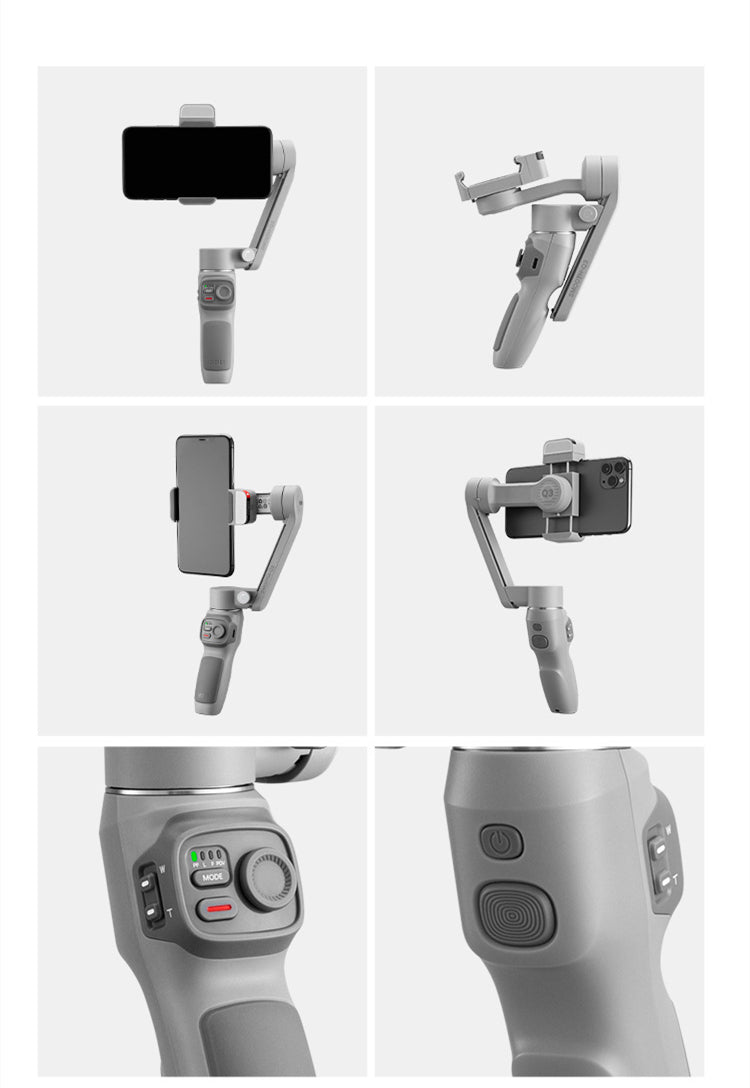 مثبت جيمبال الهاتف الذكي Zhiyun SMOOTH Q3 — خليط معدني ثلاثي المحاور، دوران 360 درجة