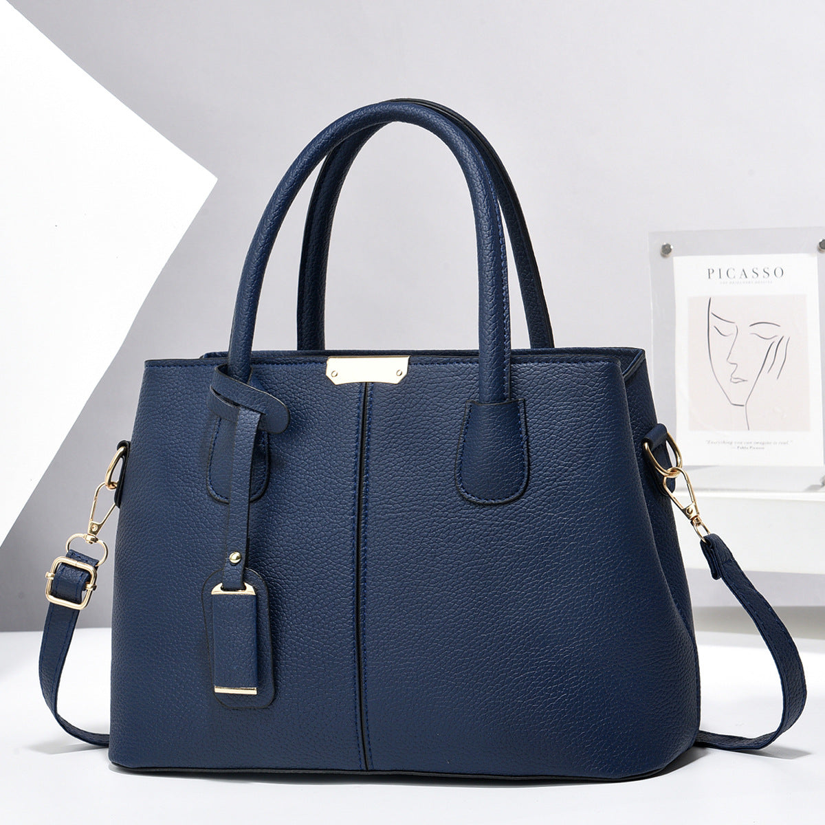 PU Leather Women's Square Shoulder Crossbody Bag — 30x21x13cm, 10 Colour Options