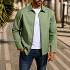 Men's Zipper Raglan Sleeve Cardigan Jacket – Polyester Blend | 4 Colours | S–XXXL | Hooriva