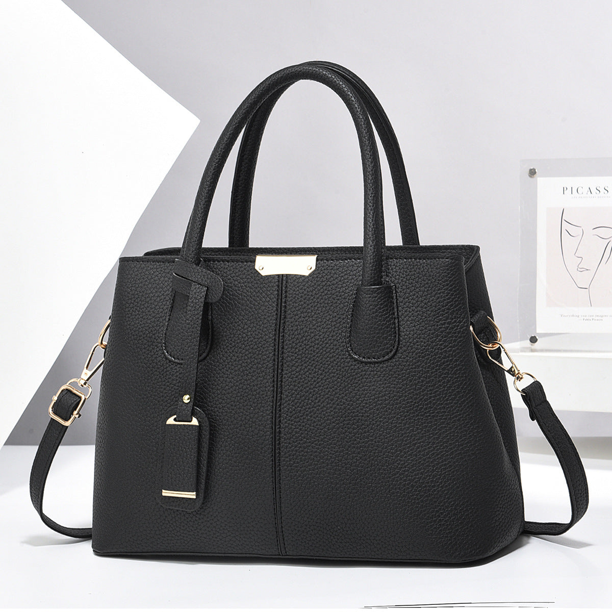PU Leather Women's Square Shoulder Crossbody Bag — 30x21x13cm, 10 Colour Options