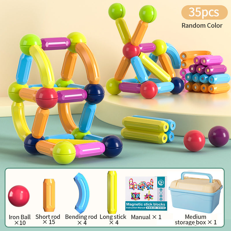 Magnetic Building Blocks Educational Toy Set | 14 to 149 Pieces | Kids STEM Construction Toy