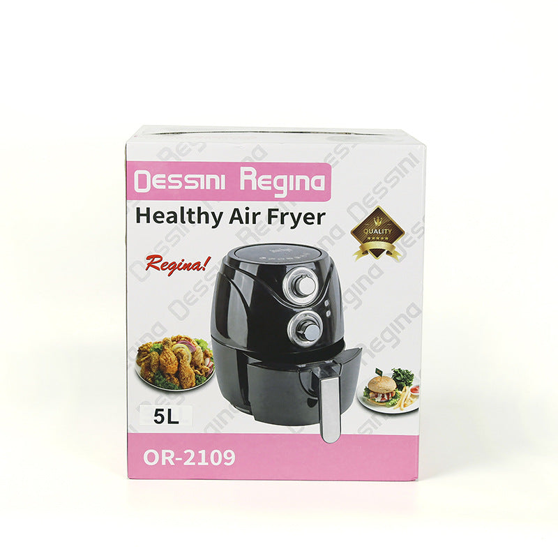 5L Multifunctional Air Fryer | 1200W Heating Pipe | Black & Pink | EU Plug