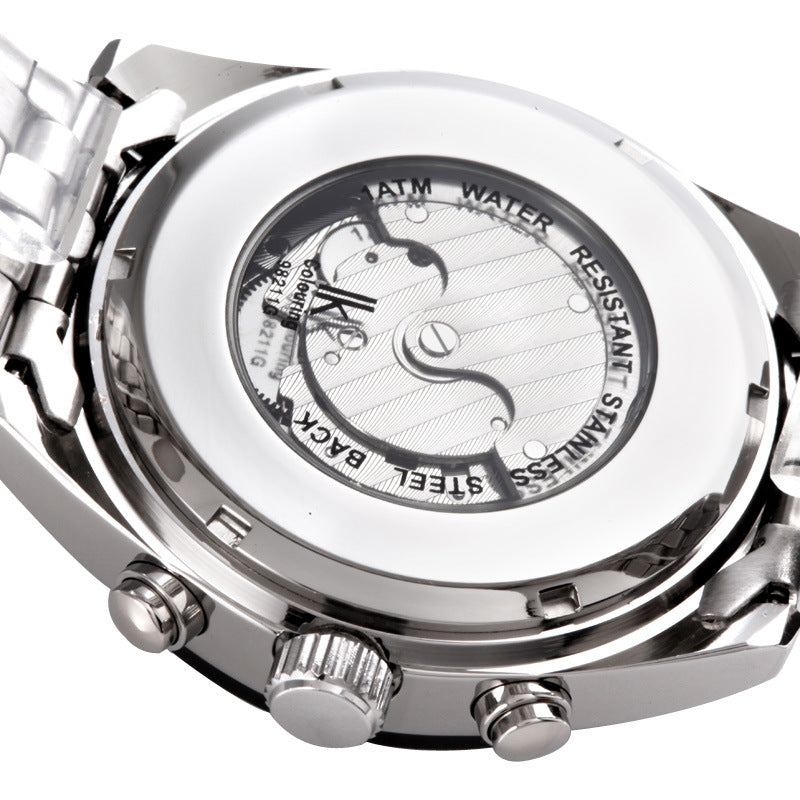 Men's Mechanical Watch | Transparent Case Back, Luminous, Calendar, 43mm Dial