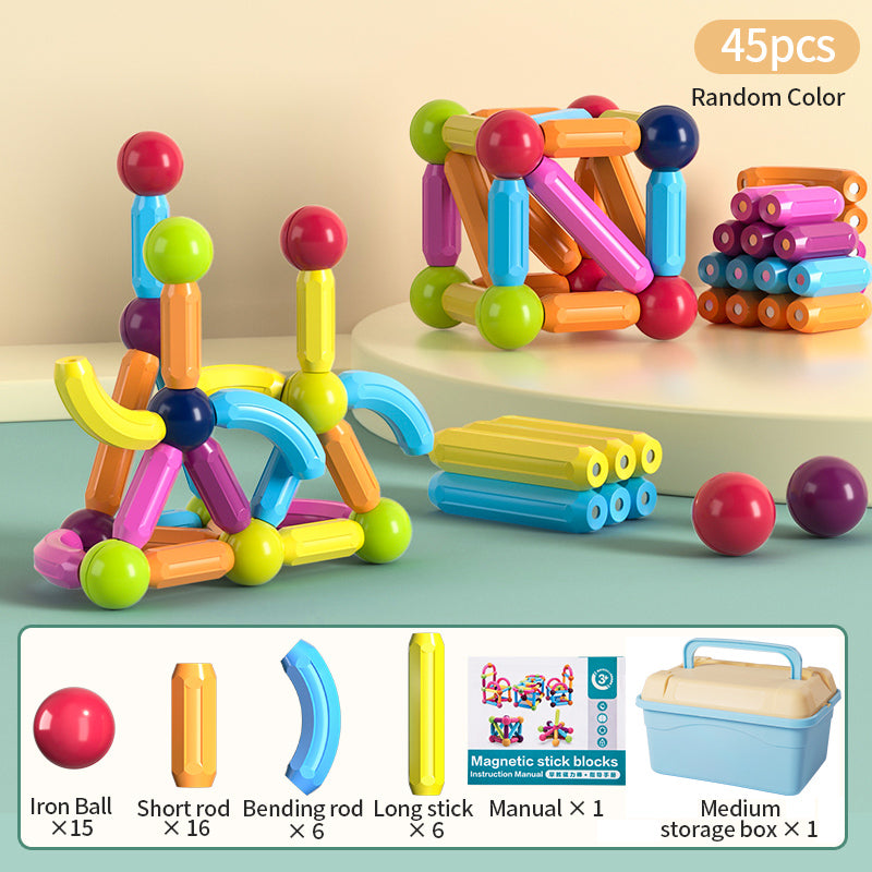 Magnetic Building Blocks Educational Toy Set | 14 to 149 Pieces | Kids STEM Construction Toy