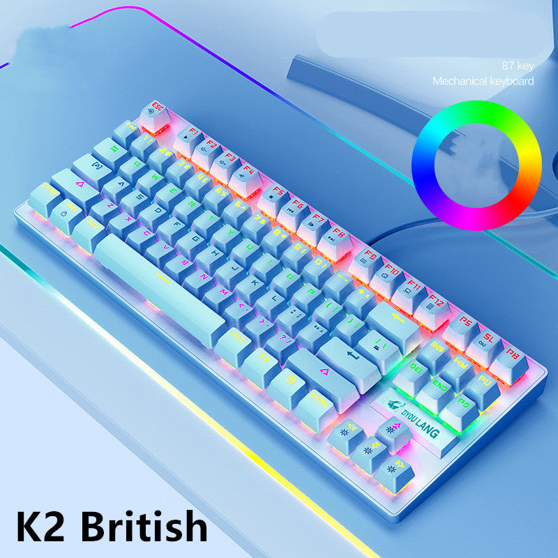 87-Key RGB Mechanical Gaming Keyboard – TKL, Wired USB