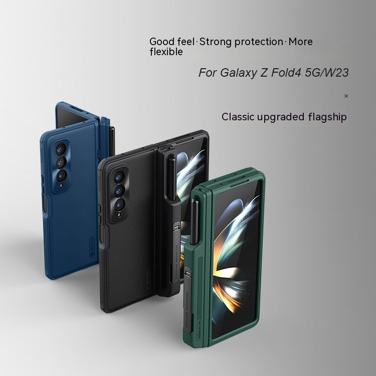 Nillkin Samsung Galaxy Z Fold 5 Frosted Shield Case | 180° Fold | Bracket & Pen Sleeve