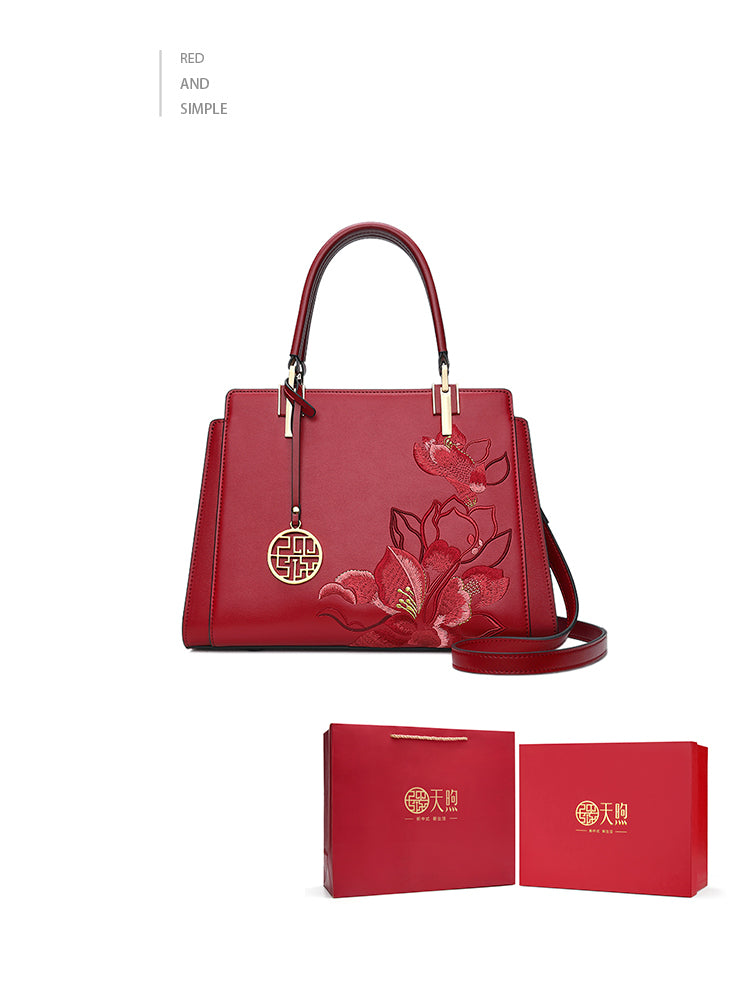 Chinese Style Women's Handbag — Gift Box Option, Mother's Day & Holiday Gift, 12 Variants