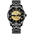T900 Men's Skeleton Dial Watch – Steel Bracelet, Casual Dress Watch | Hooriva