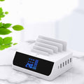 PD Multi-Port Fast Charger with Phone Bracket | USB Smart Display Charging Station