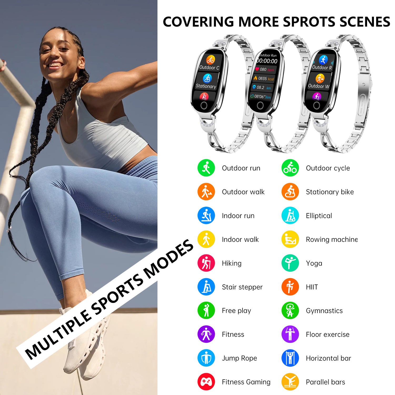 Women's Smartwatch – Heart Rate, Menstrual Cycle & Health Tracker