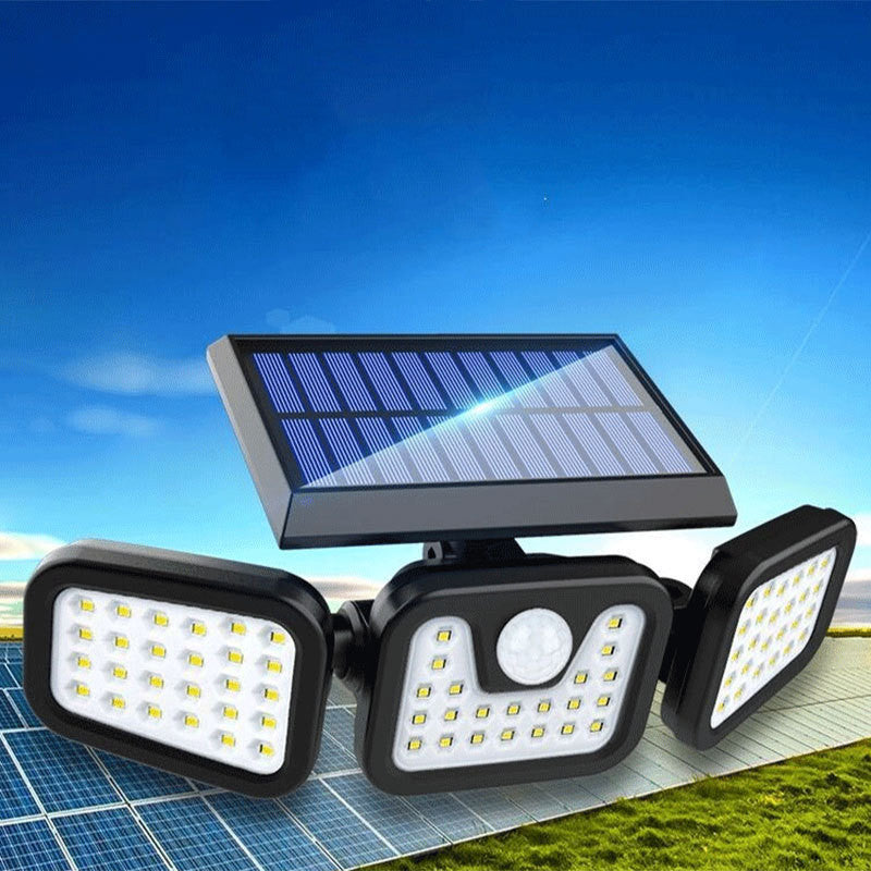 LED Solar Wall Light Human Body Sensor Outdoor