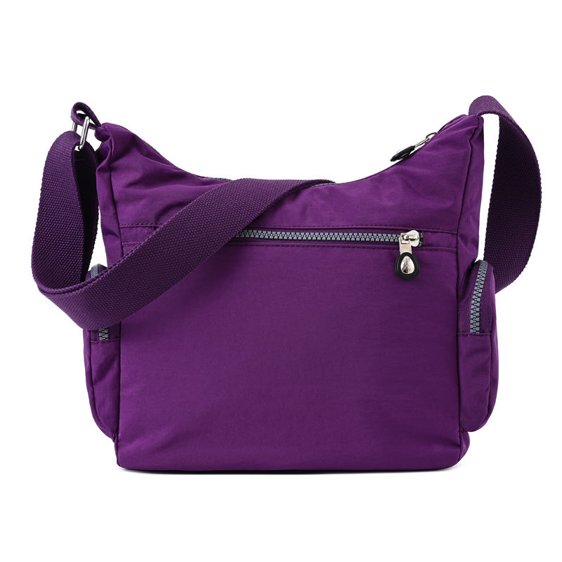 Women's Waterproof Nylon Crossbody Bag – Retro Messenger Shoulder Bag with Multi-Pockets
