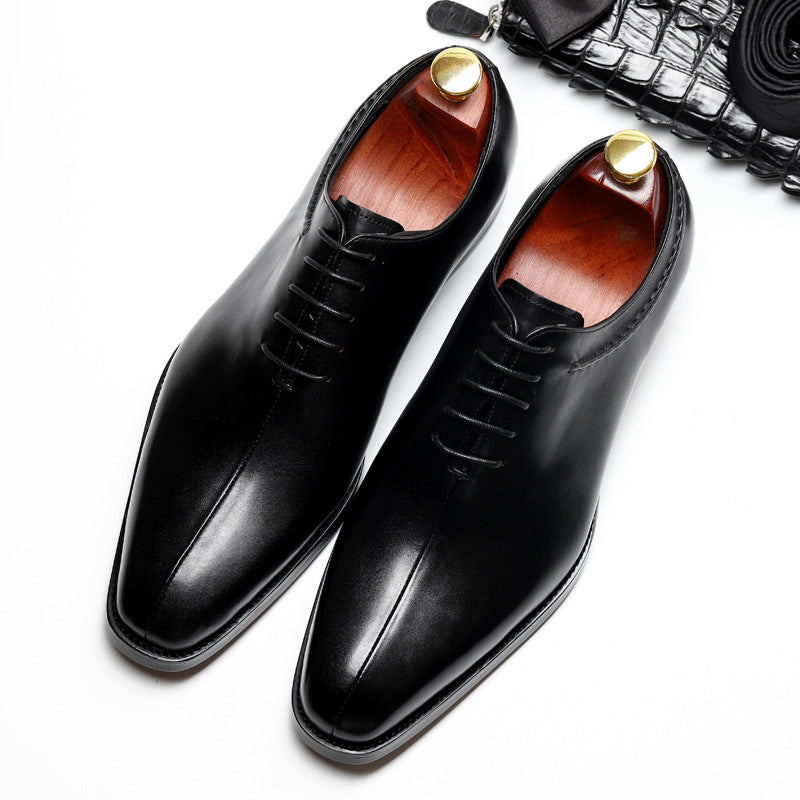 Men's Pointed-Toe Oxford Leather Shoes | Hooriva