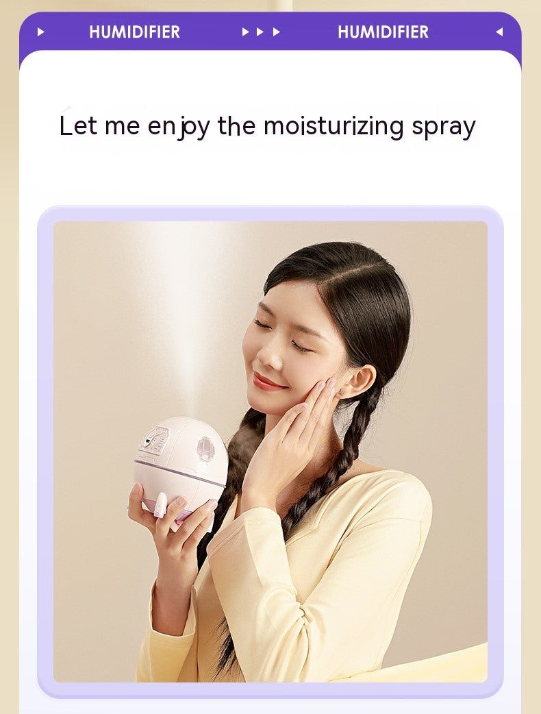 Space Capsule Humidifier MJ046 | Type-C | Ultrasound | Colorful Breathing Night Lamp | 220ml