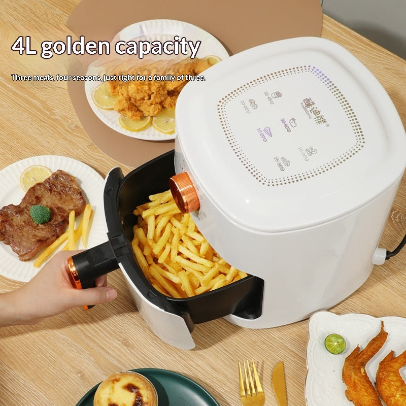 4L Mechanical Air Fryer | 700W, 360° Heating, 2–3 Person, EU/UK/US Plug | HOORIVA