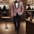 Men's Business Suit Jacket – Wedding & Groomsmen Blazer | Lotus Pink | S–2XL