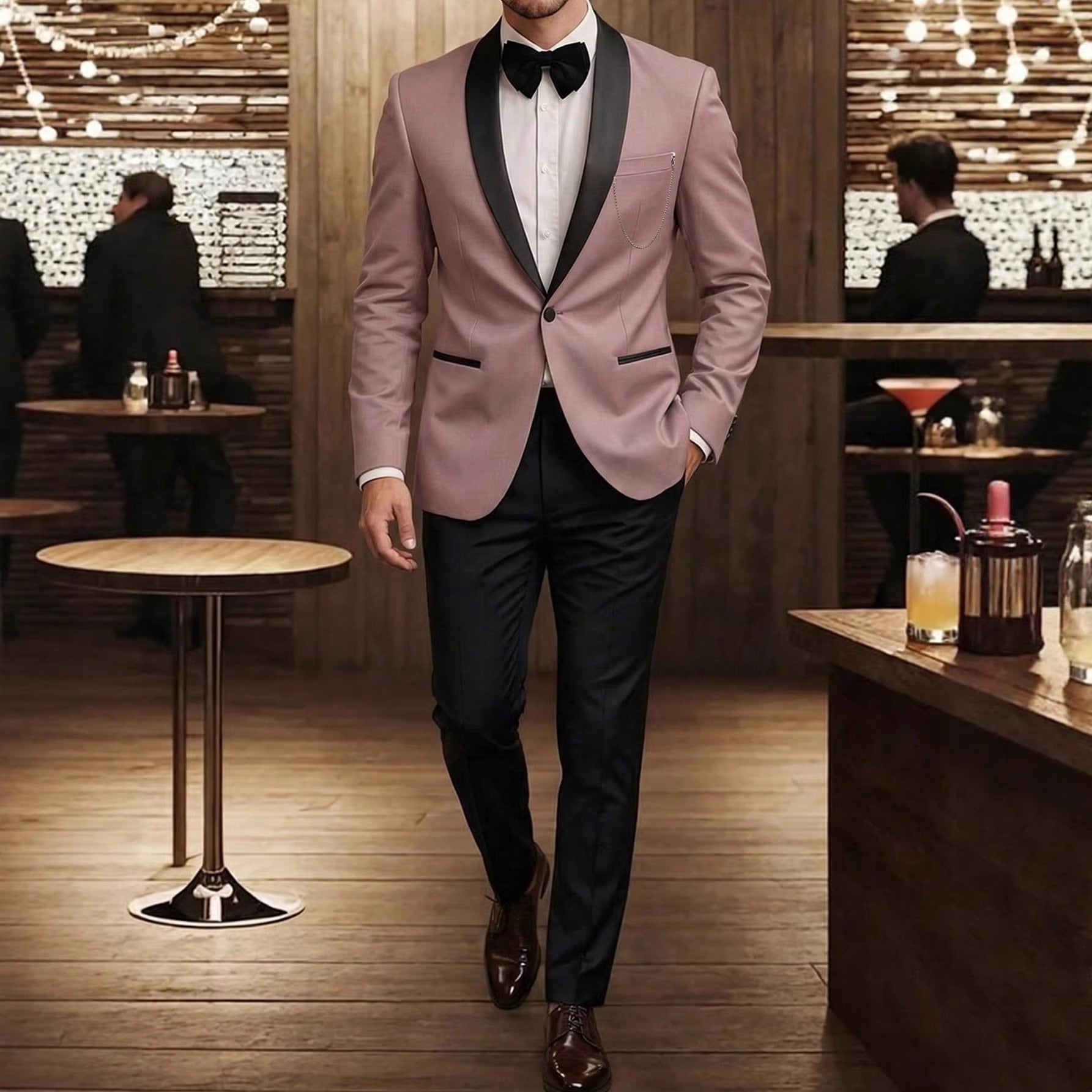 Men's Business Suit Jacket – Wedding & Groomsmen Blazer | Lotus Pink | S–2XL