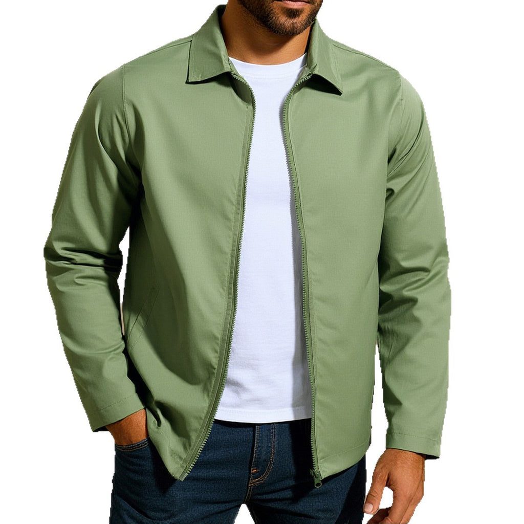 Men's Zipper Raglan Sleeve Cardigan Jacket – Polyester Blend | 4 Colours | S–XXXL | Hooriva