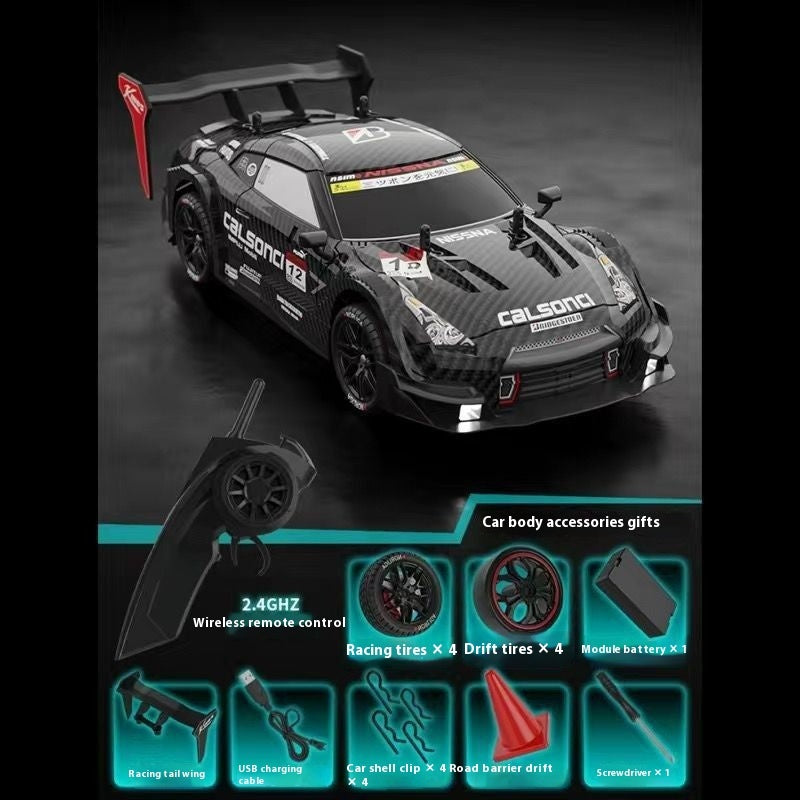 RC 4WD Drift Car 1:14 Scale - 2.4G Remote Control Racing Car with LED Lights & Rechargeable Battery