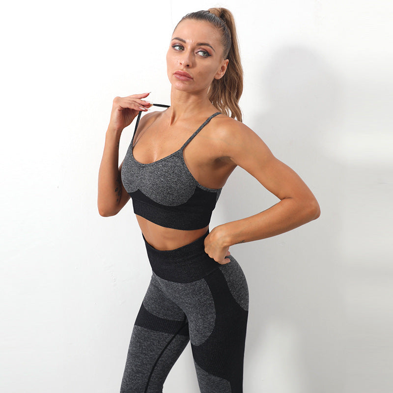 Women's Seamless Yoga Set – 2-Piece Sports Bra & Leggings for Fitness, Running & Yoga