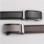 Men's Full Grain Leather Belt – Anti-Scratch Ratchet Buckle | Black & Brown | 110–130cm | Formal & Casual | Hooriva