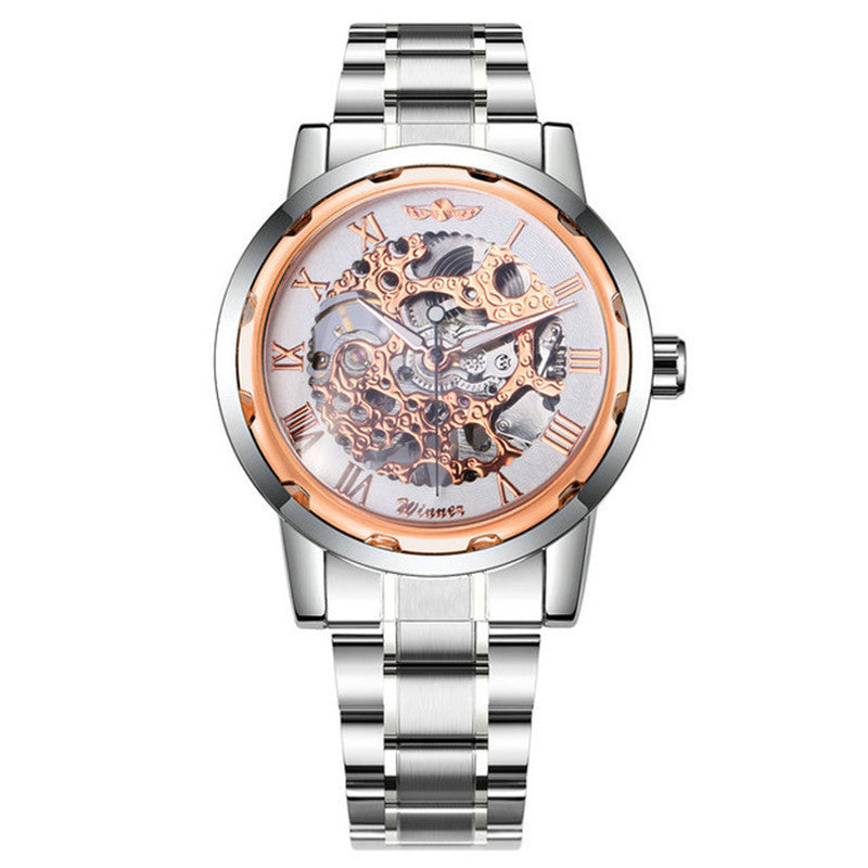 Men's Hollow Mechanical Watch | Fashion Gold & Silver Dress Watch | HOORIVA