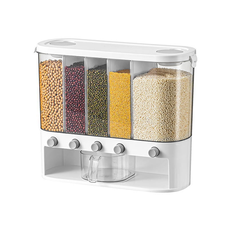 Kitchen Cereal & Grain Dispenser | Moisture-Proof Separated Storage Box 10kg