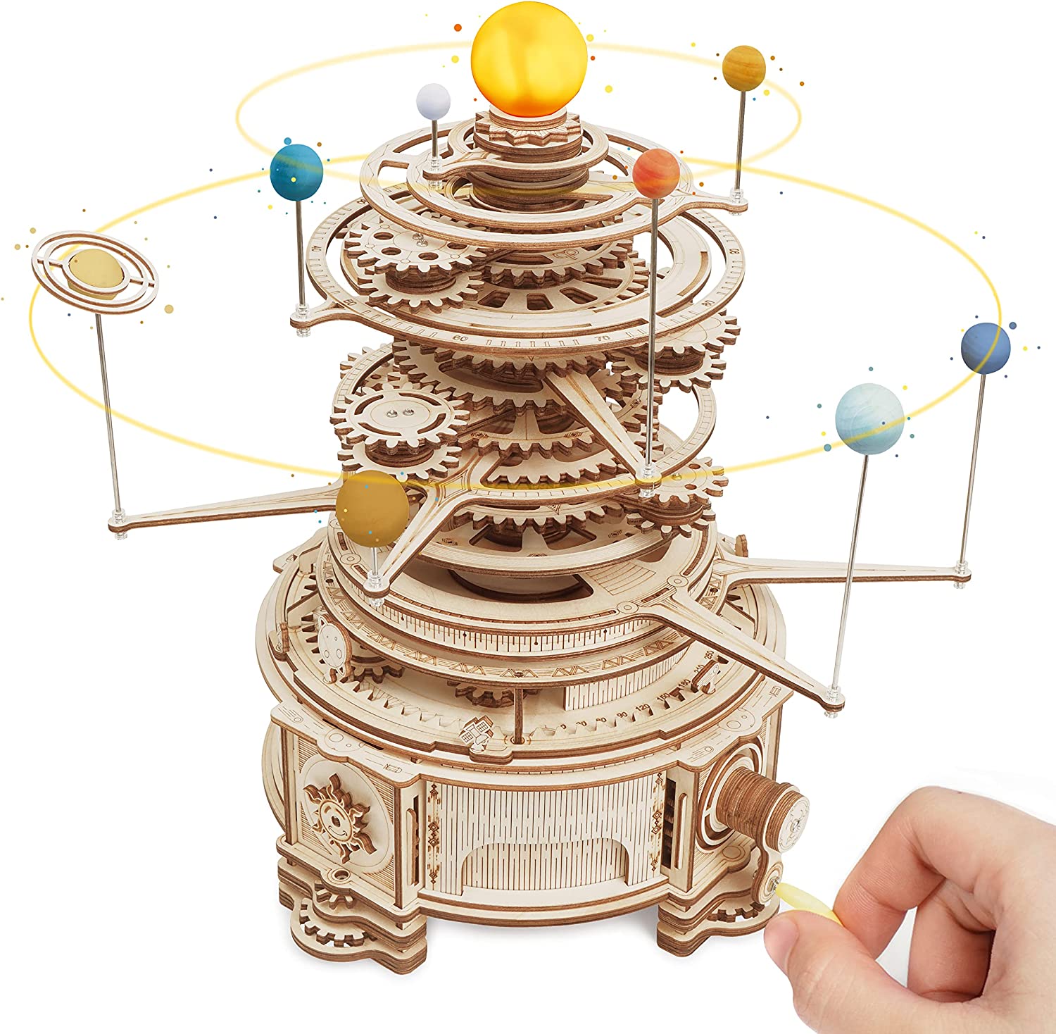 Robotime ROKR Mechanical Orrery 3D Wooden Puzzle – 316pcs Solar System Model