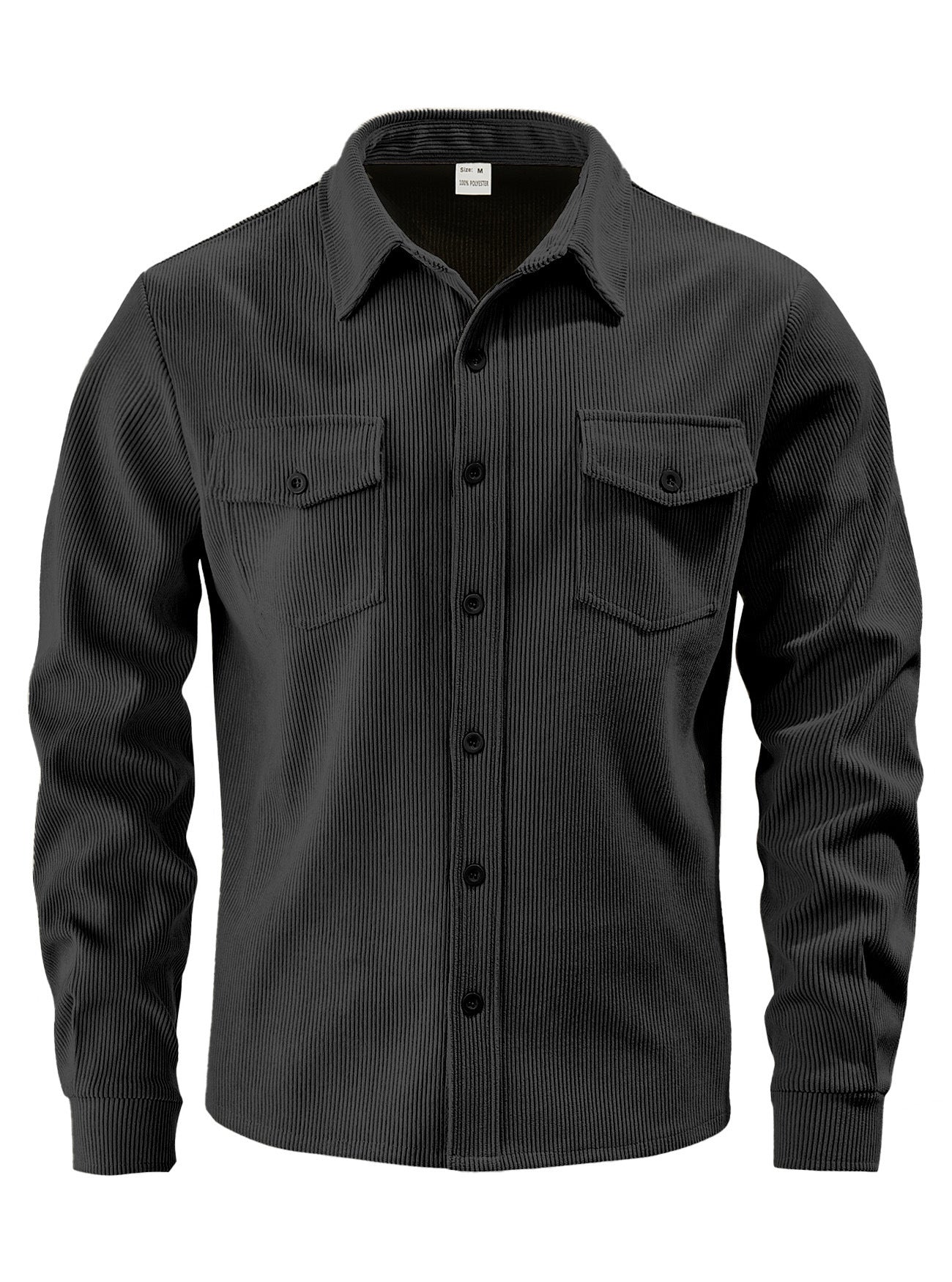 Men's Slim Fit Sporty Jacket | 100% Polyester, Patch Pockets, Curved Hem | HOORIVA