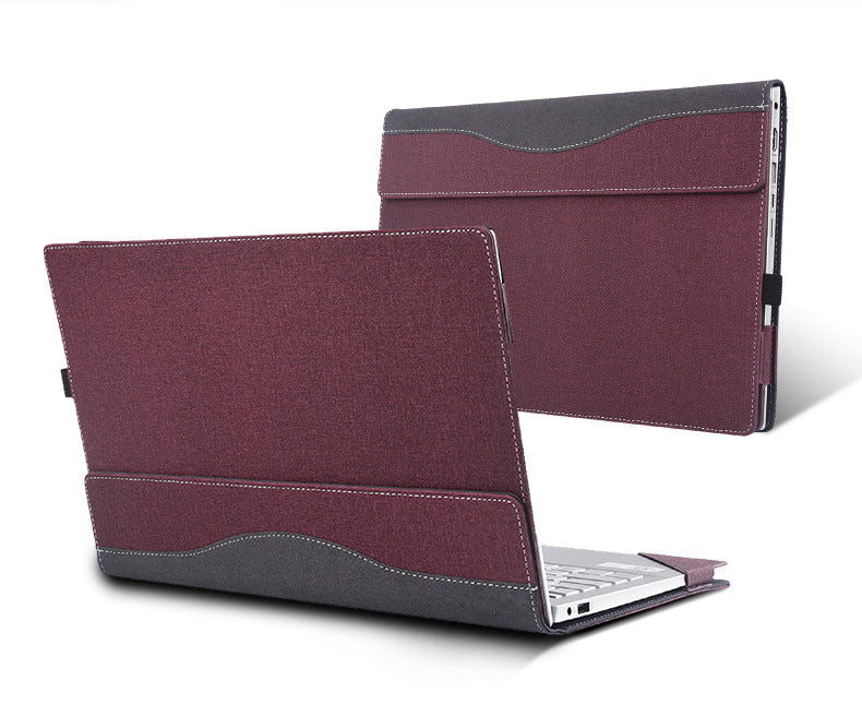 13.5 Inch Faux Leather Laptop Sleeve — Slim Business Case, 4 Colours