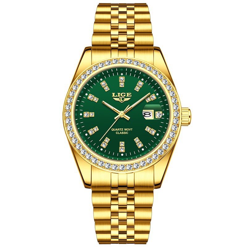 Men's Fashion Quartz Watch | Large Dial, Gold Tone, 13mm Slim Case | HOORIVA