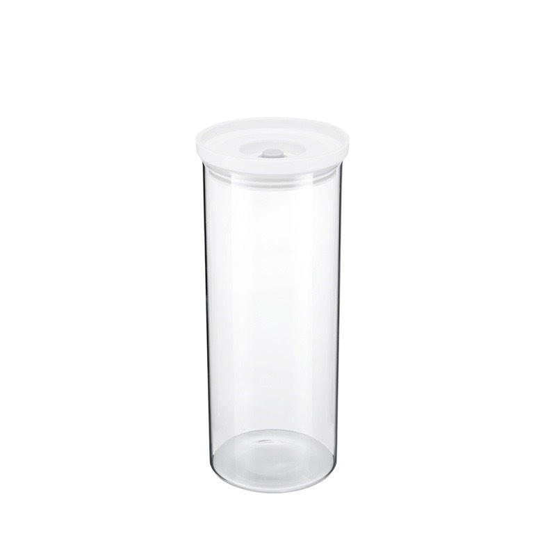 Vacuum Seal Food Storage Canister – Borosilicate Glass & PET Stackable Jars with Electric Pump (450ml–2500ml)