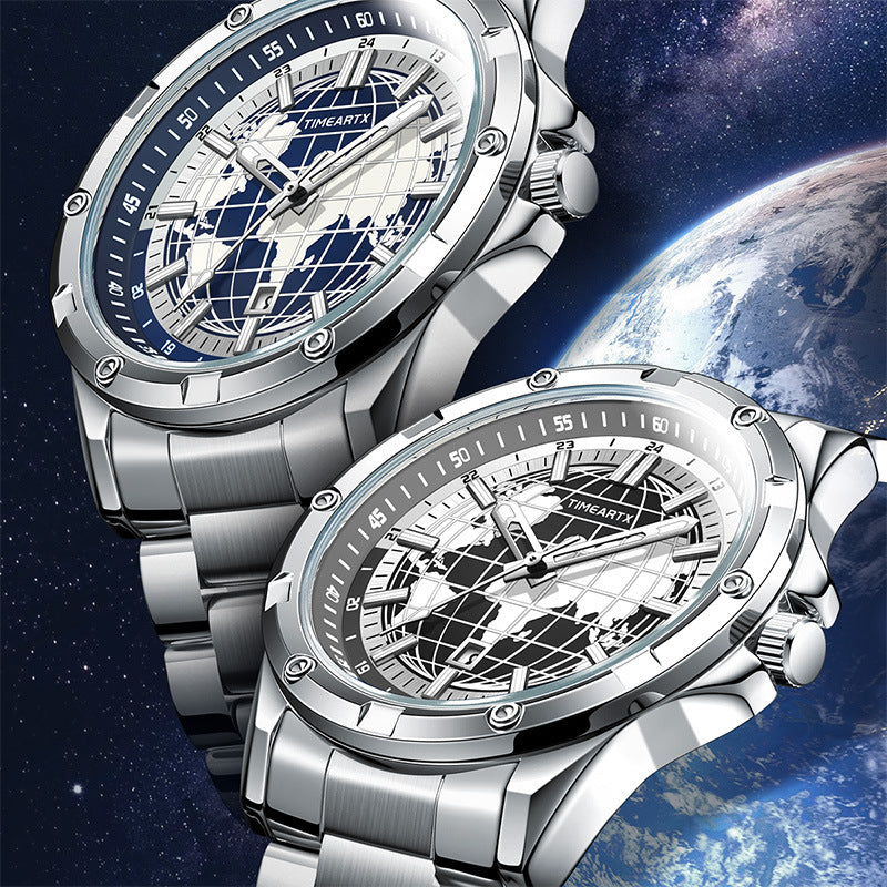Quartz Watch – 30M Water Resistant, Mineral Glass, Stainless Steel | Hooriva