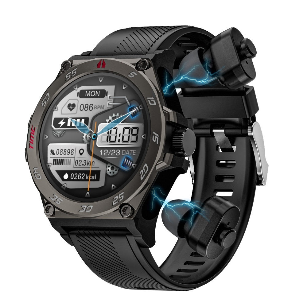 2-in-1 Smart Watch with TWS Earbuds | Bluetooth Calling, Heart Rate, Sleep Tracking
